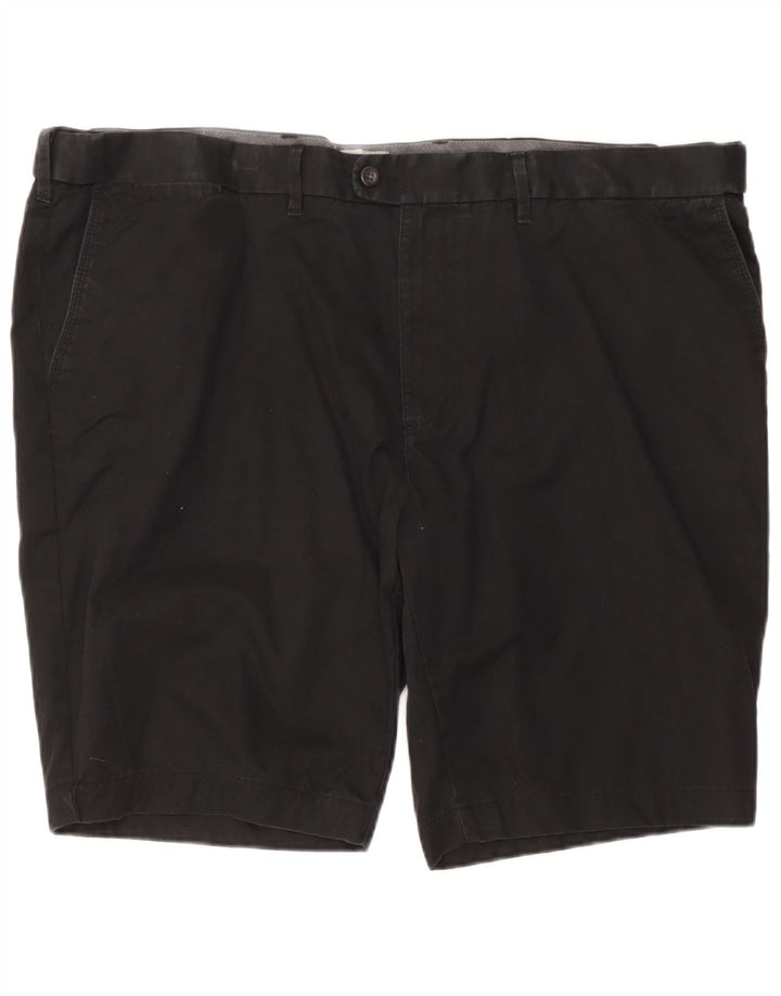 Marks & Spencer Męskie spodenki chino o regularnym kroju W48 4XL, czarne, bawełniane