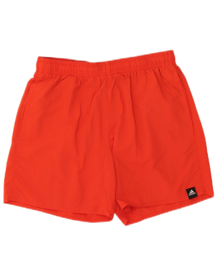 Męskie spodenki kąpielowe Adidas, średni czerwony nylon