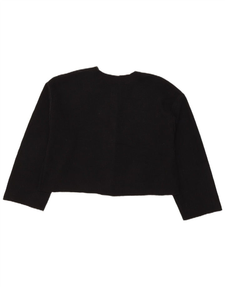 Sweter damski Zara Crop Cardigan UK 12, średni czarny poliester