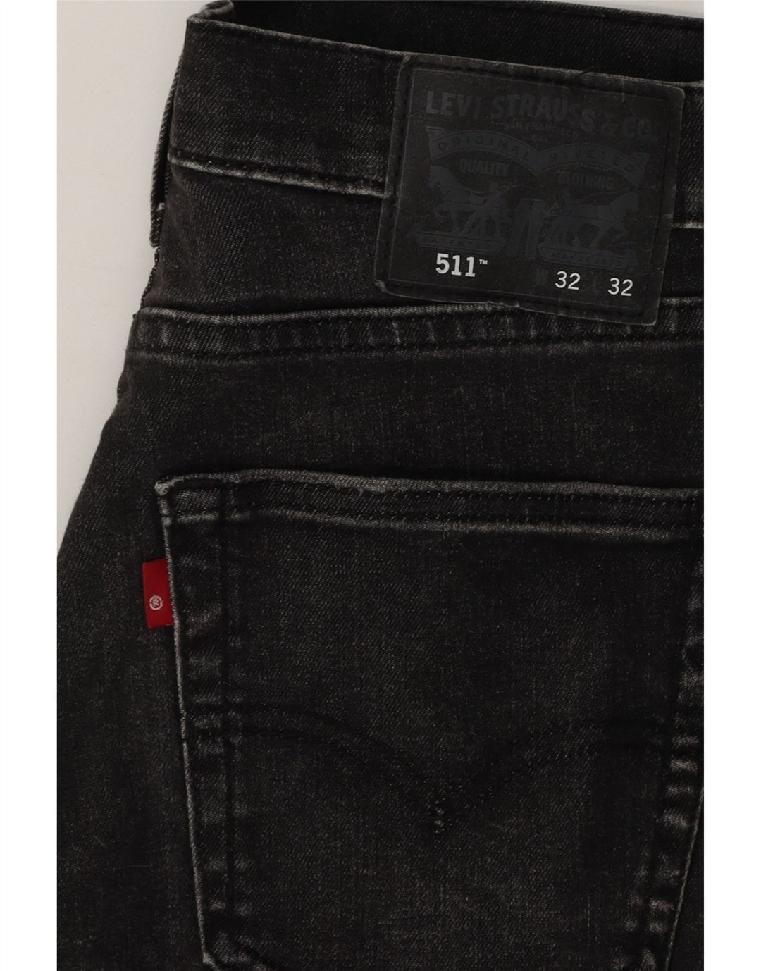 Męskie jeansy Levi's 511 Slim W32 L32 Czarna bawełna