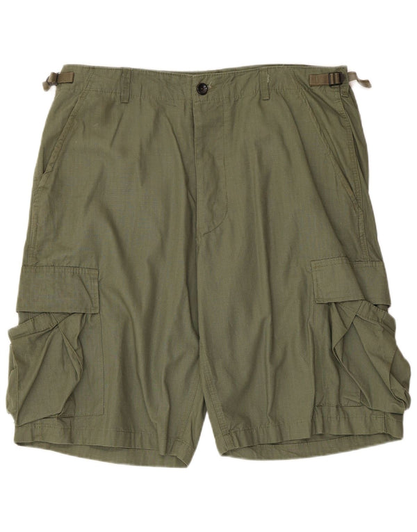 Mil-Tec Mens Cargo Shorts XL W38 Green Cotton