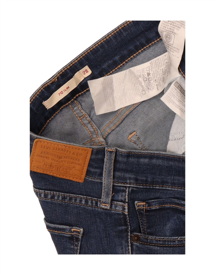 Damskie jeansy Levi's 712 Slim W28 L29 Niebieska bawełna