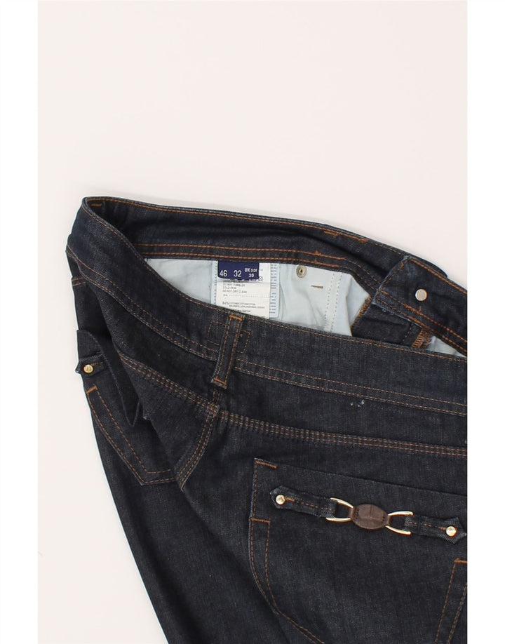 TRUSSARDI Womens Straight Jeans W30 L31 Navy Blue Cotton Vintage Trussardi and Second-Hand Trussardi from Messina Hembry 