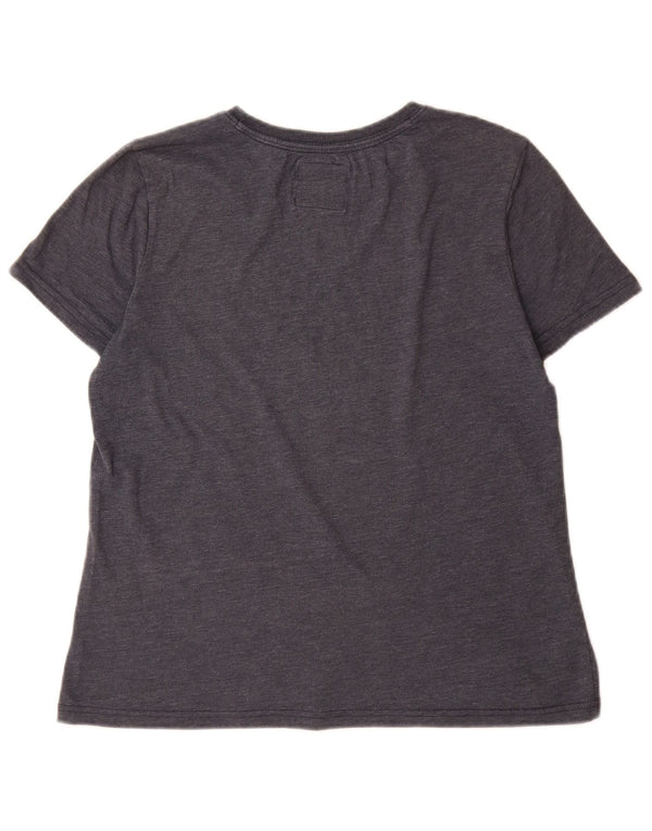 Damski T-shirt Superdry z grafiką Top UK 12 Średni Szary