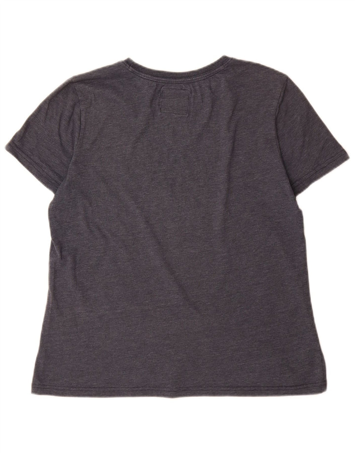 Damski T-shirt Superdry z grafiką Top UK 12 Średni Szary