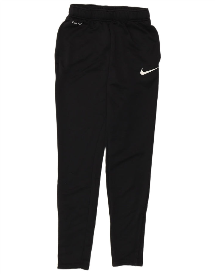 Damskie spodnie dresowe Nike Dri Fit, małe, czarne, poliestrowe