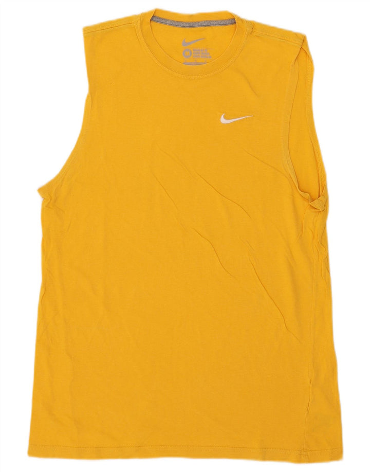 Męska kamizelka o regularnym kroju Nike, średnia żółta bawełna
