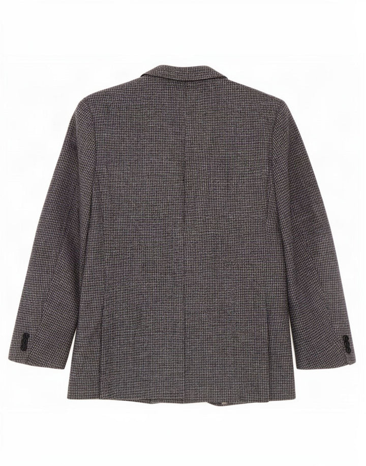 Męska marynarka Harris Tweed o regularnym kroju, rozmiar 44, duża niebieska pepitka