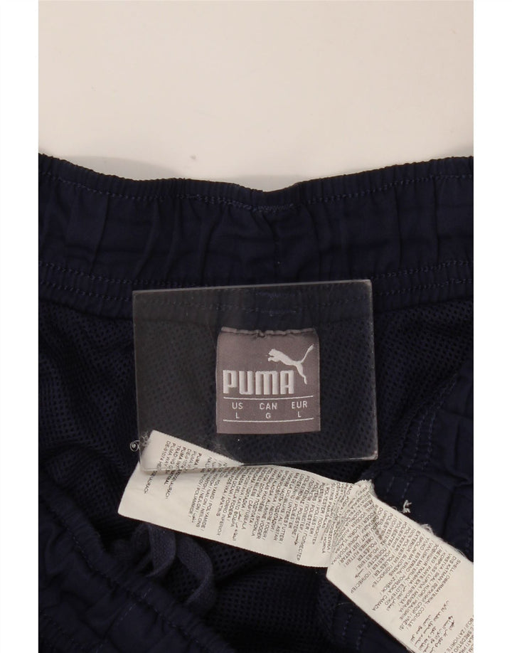 Męskie spodnie dresowe PUMA Joggery, duże, granatowe, nylonowe