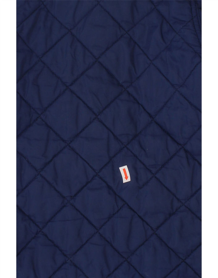 BENETTON Boys Quilted Jacket 4-5 Years XS Navy Blue Polyamide Vintage Benetton and Second-Hand Benetton from Messina Hembry 