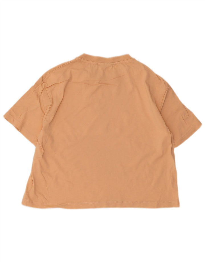 Damski T-shirt Guess Crop Graphic Top UK 12 Średni Pomarańczowy