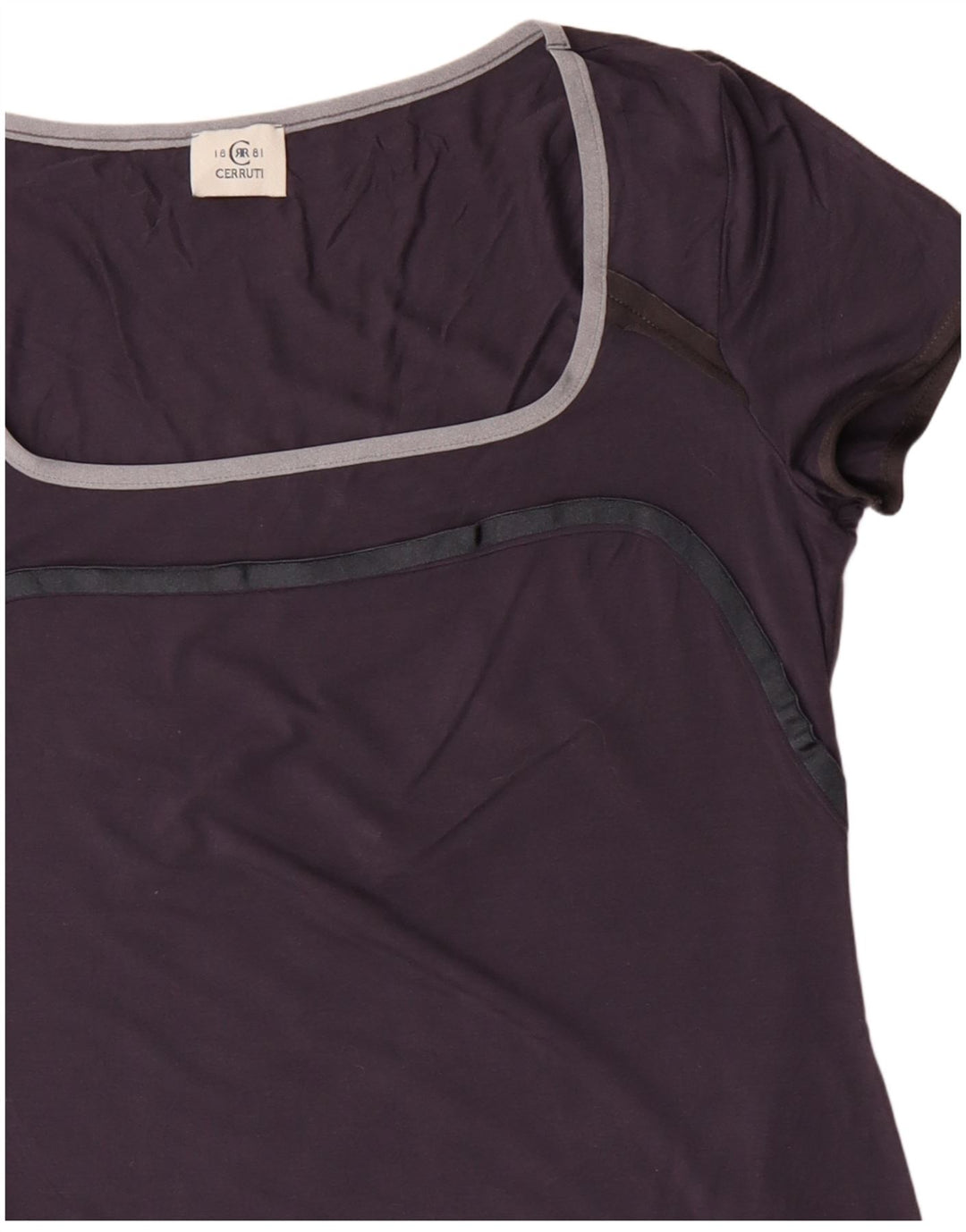 T-shirt damski CERRUTI 1881 Top UK 12 Średni granatowy wiskoza