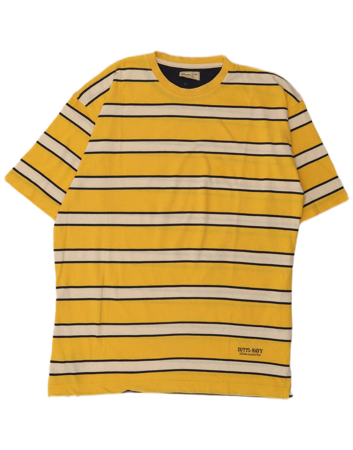 Męska koszulka T-shirt Massimo Dutti XL w żółte paski