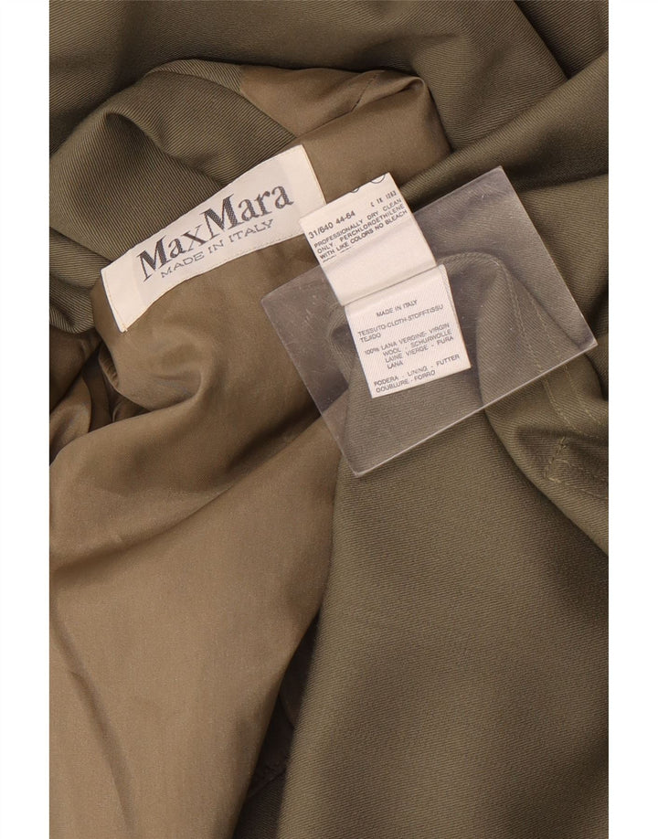 Max Mara Damski płaszcz oversize UK 14, duża wełna khaki