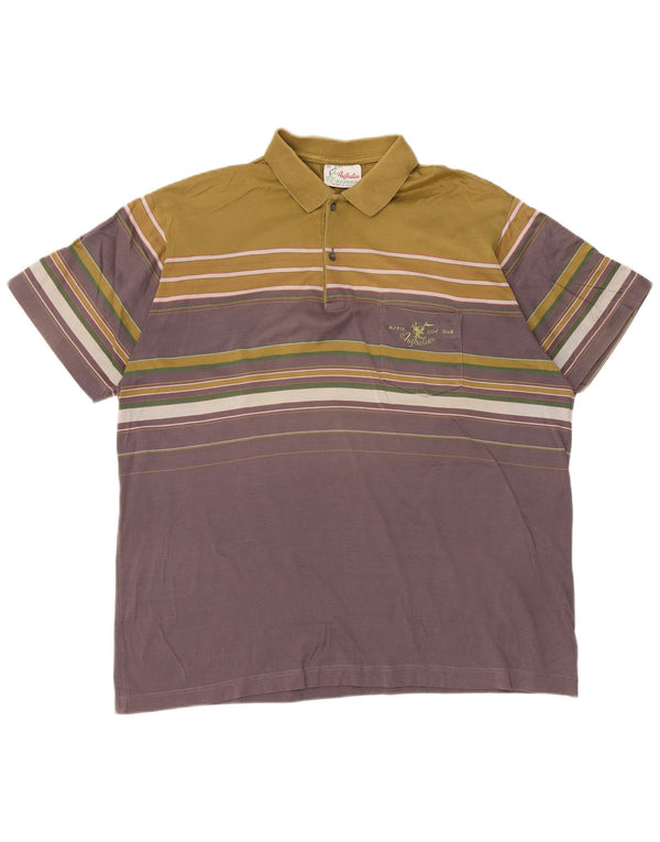 Męska koszulka polo AUSTRALIAN L'ALPINA IT 54 XL w zielone paski