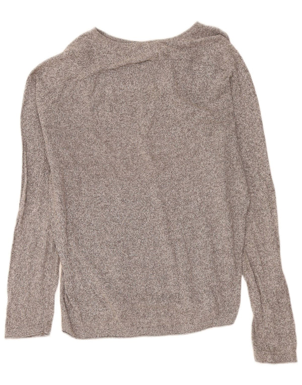 Męski sweter Zara z dekoltem w łódkę, duży, szary, nakrapiany