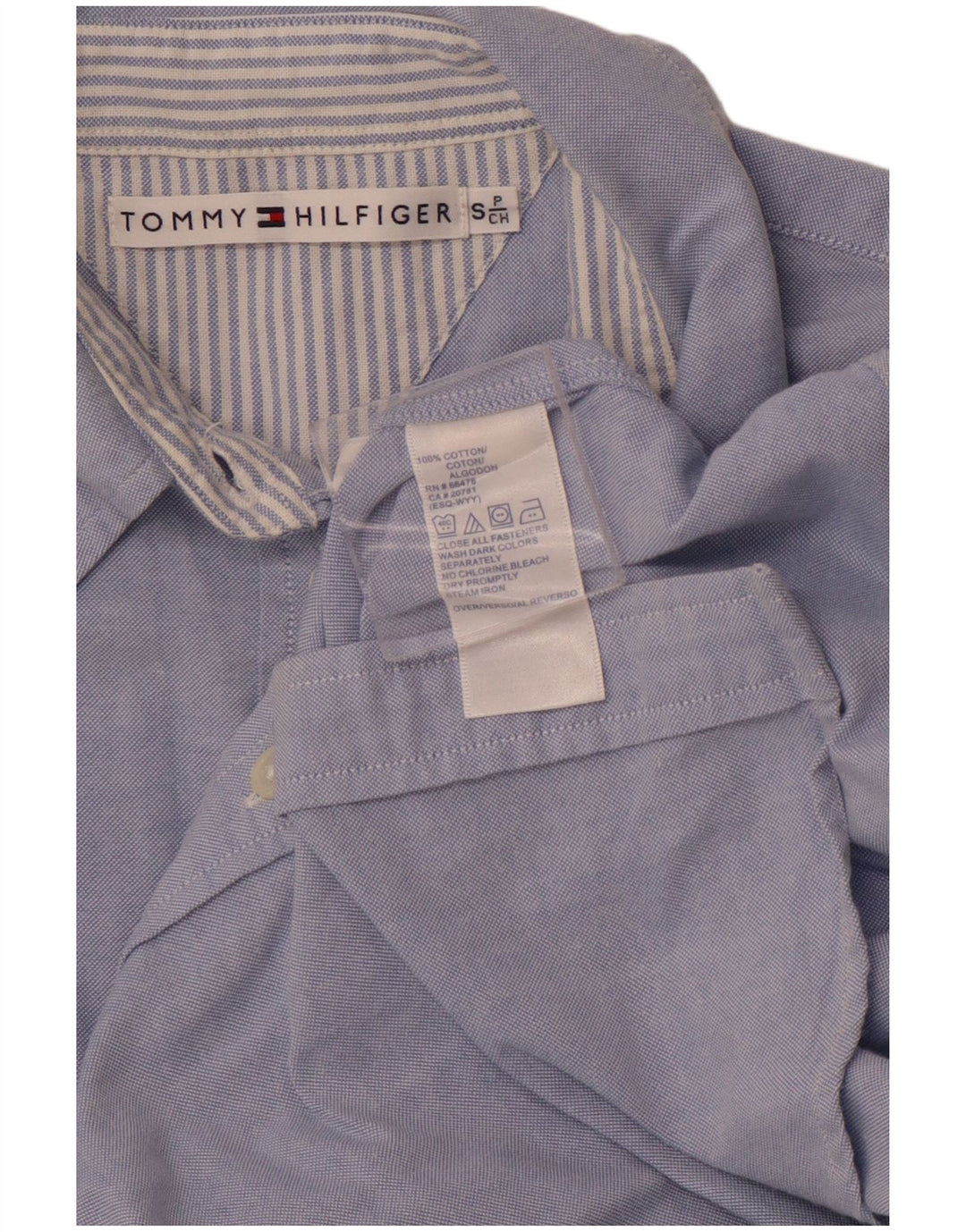 Koszula damska TOMMY HILFIGER UK 10 Small, niebieska, bawełniana