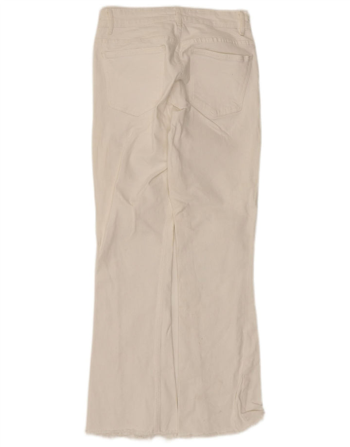 Damskie jeansy rozkloszowane Zara EU 38 Small W28 L26 Biała bawełna