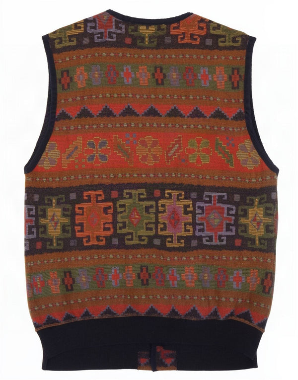 Męski sweter rozpinany Johnny Lambs IT 52, duży, wielokolorowy, geometryczny