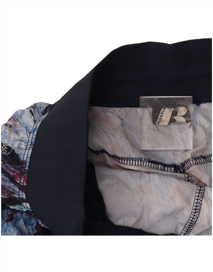 Męskie spodenki sportowe Russell Athletic w kolorze średniego granatu Tie Dye