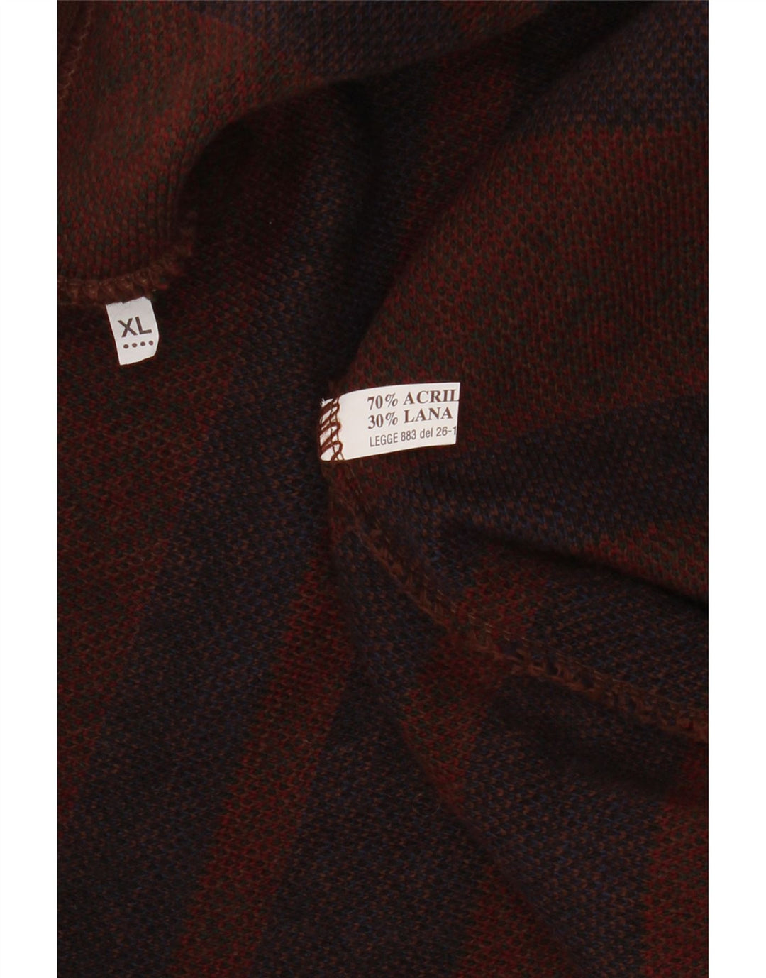 Męski sweter rozpinany VINTAGE XL, brązowy, akryl Fair Isle