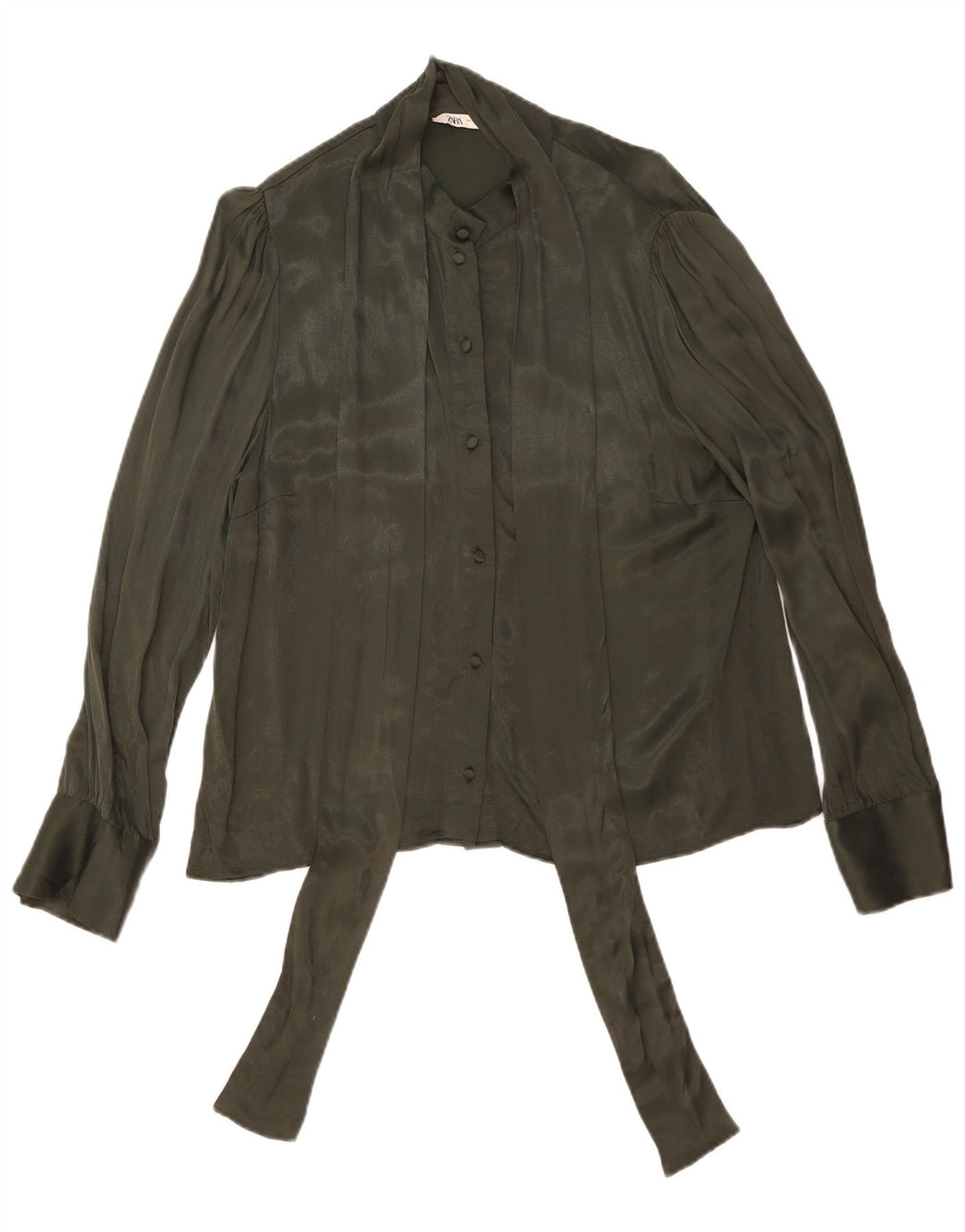 Damska bluzka koszulowa Zara UK 18 XL, zielona