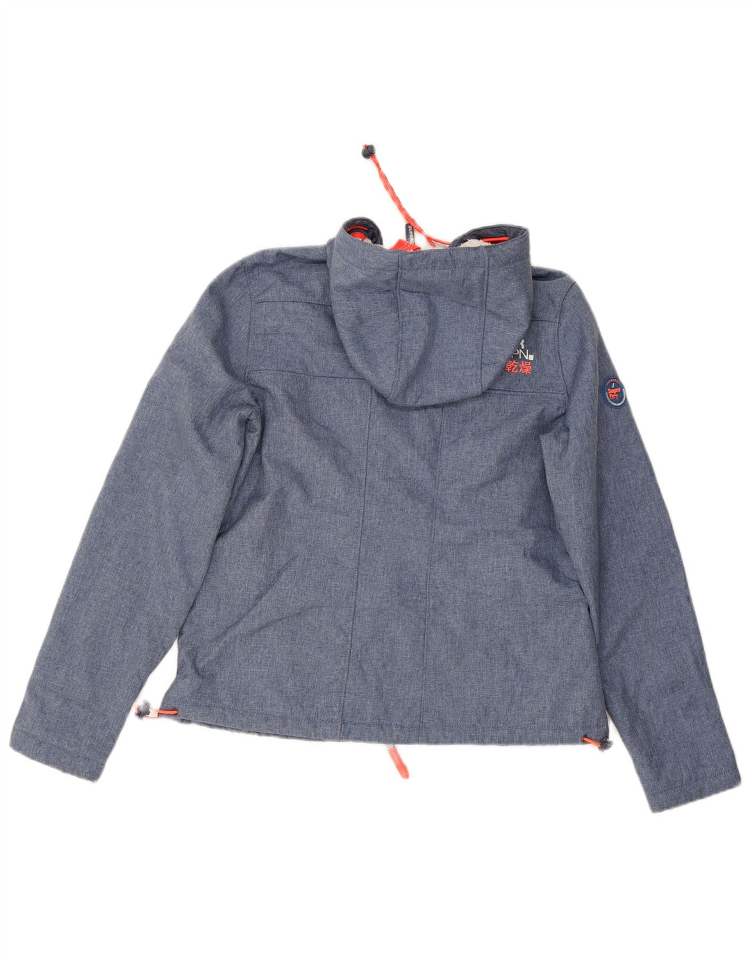 Damska kurtka wiatrówka z kapturem Superdry The Windtrekker UK 14, średni niebieski