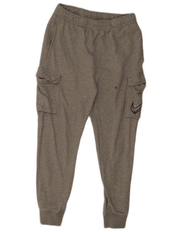 Męskie spodnie dresowe Nike Graphic Cargo Joggers, średnioszare, bawełniane