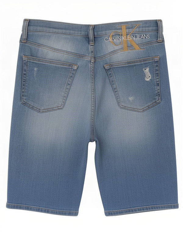 Calvin Klein Mens Distressed Denim Shorts Medium W30 Blue