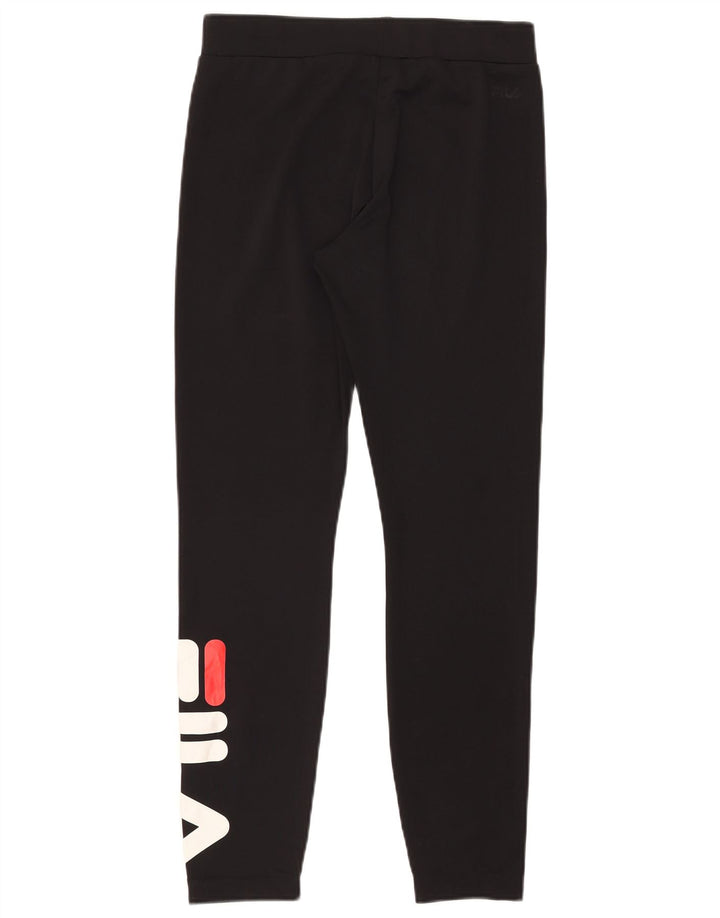 Damskie legginsy FILA Graphic UK 12, średni czarny poliester