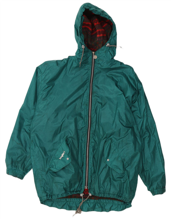 Męski wiatrówka z kapturem VINTAGE UK 42 XL Zielony poliamid