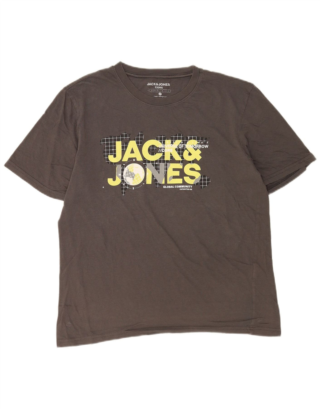 Męski T-shirt z grafiką Jack & Jones, średni szary