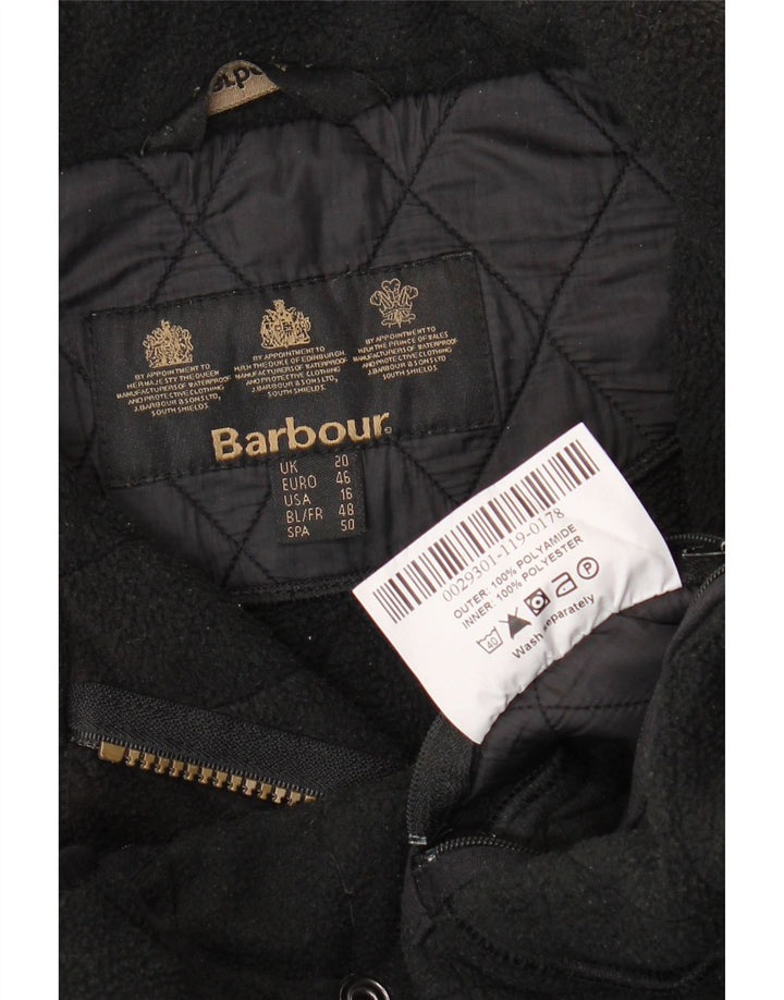 Damska pikowana kurtka BARBOUR UK 20 2XL Czarny poliamid