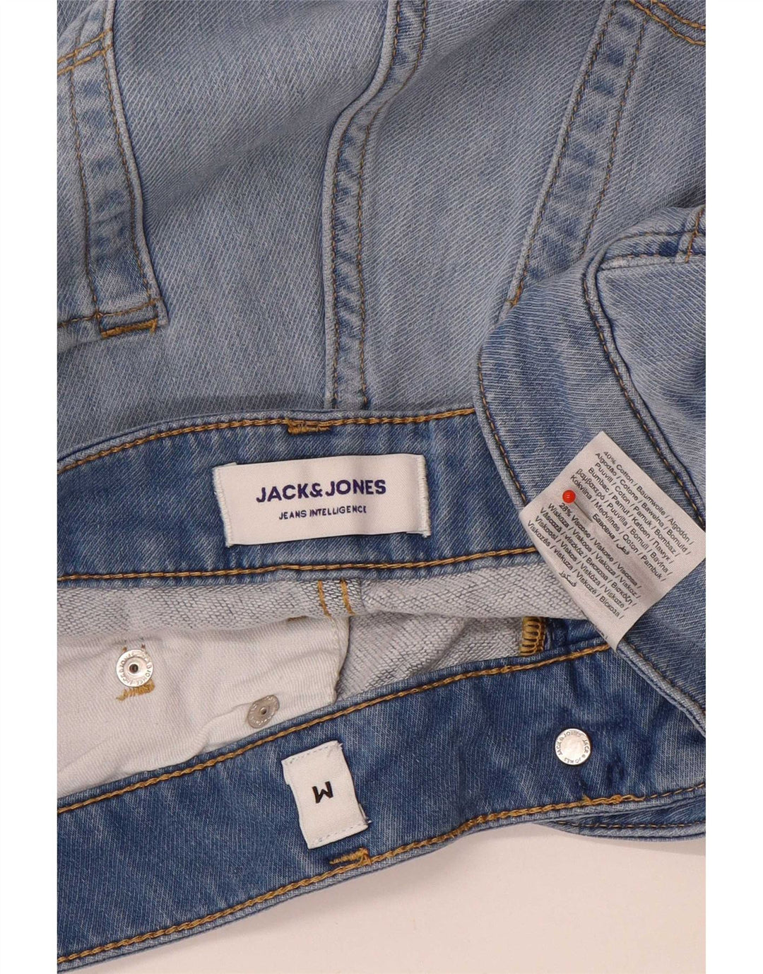 Męskie spodenki jeansowe Jack & Jones w trudnej sytuacji, średnie W32, niebieska bawełna