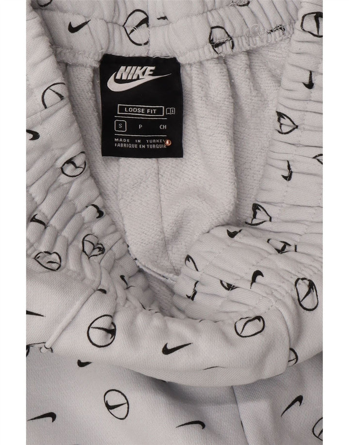 Męskie spodnie dresowe NIKE o luźnym kroju z grafiką, małe, niebieskie, bawełniane