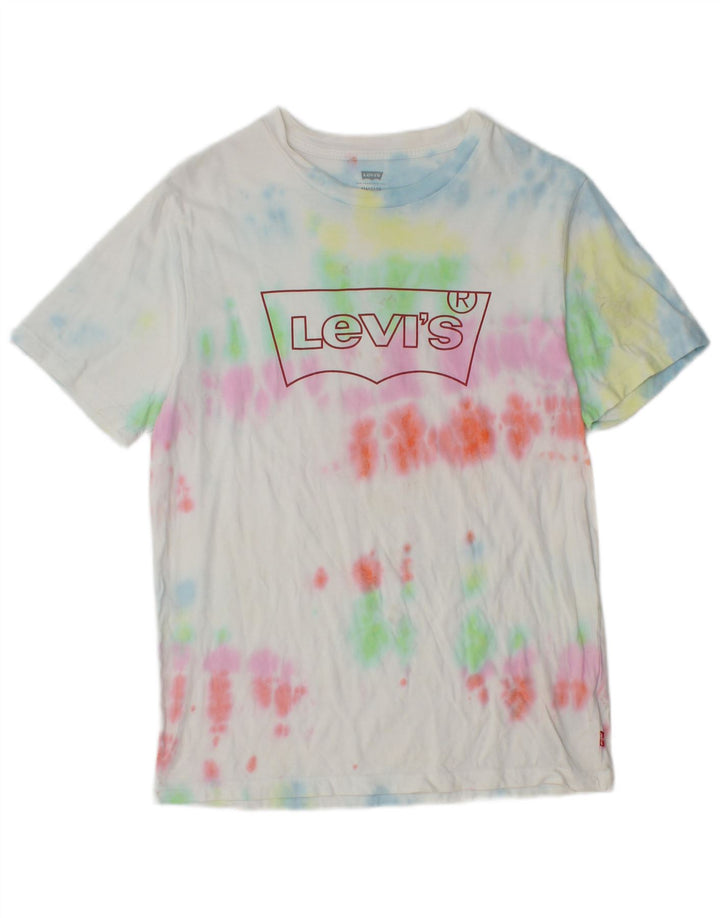 Męski standardowy T-shirt Levi's z grafiką, mały, wielobarwny, bawełniany krawat
