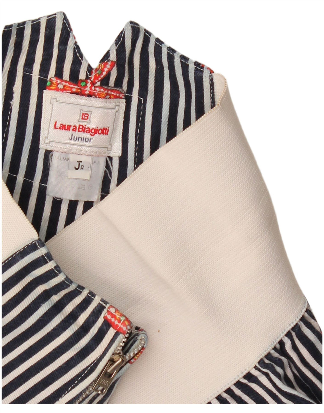 Spodnie Laura Biagiotti Dziewczęce Krótkie 7-8 Lat W23 L17 Granatowe Paski