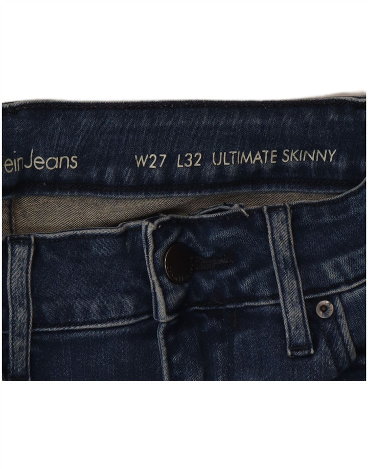 Damskie dżinsy Calvin Klein Ultimate Skinny W27 L32 Niebieskie bawełniane