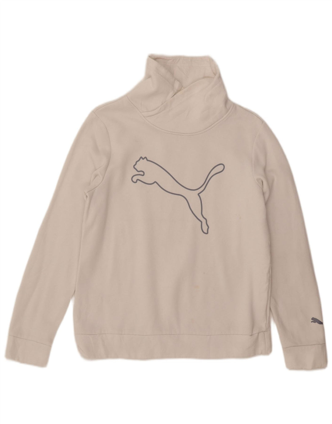 Damska bluza Puma Graphic Jumper UK 14 Średnia biała bawełna