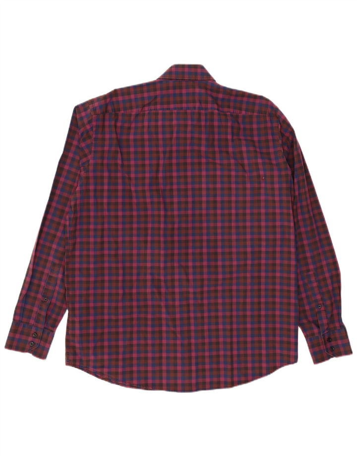 Koszula męska HUGO BOSS rozmiar 44 17 1/2 XL fioletowa kratka
