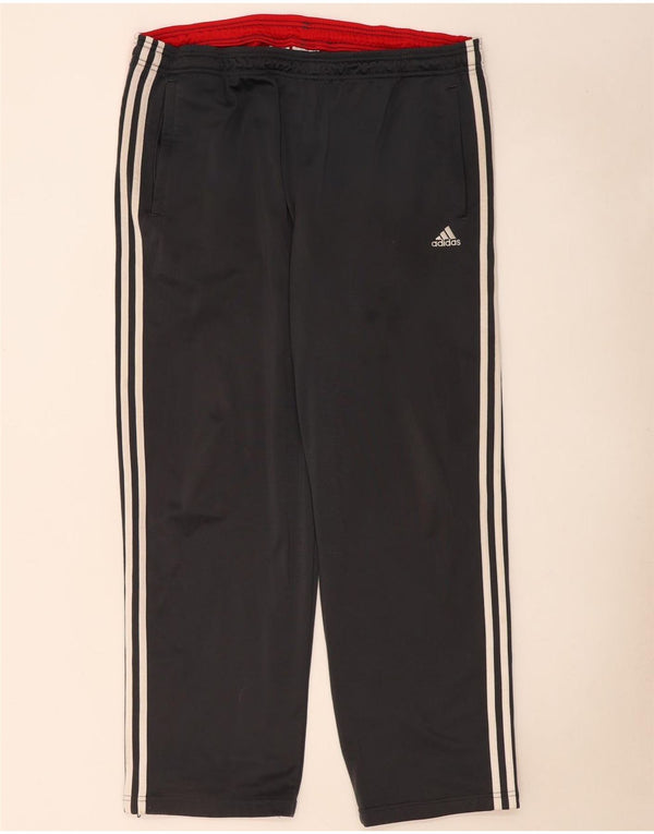 Męskie spodnie dresowe Adidas UK 48/50 XL Szary poliester z blokami kolorów