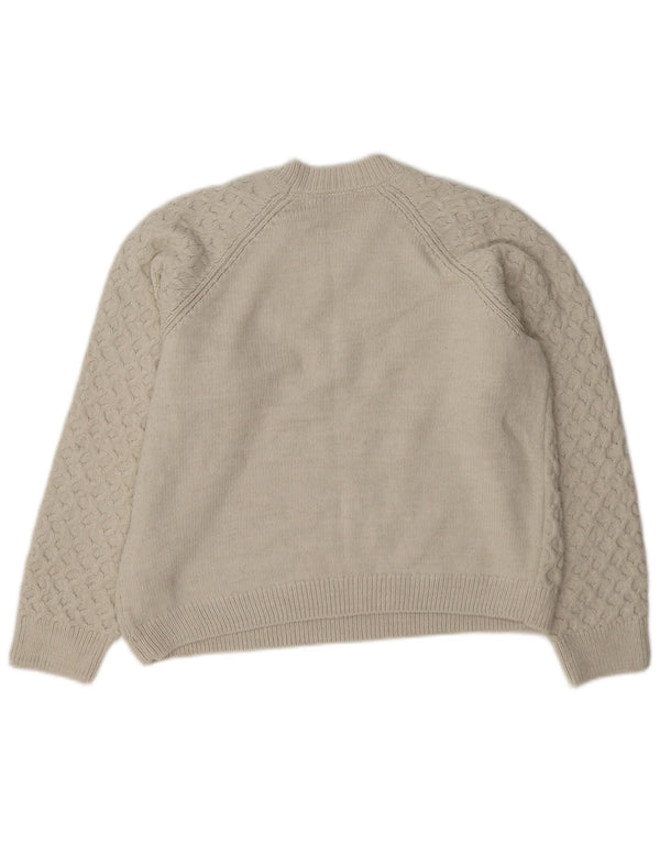 Marks & Spencer Damski sweter z okrągłym dekoltem, UK 10, mały, w kolorze złamanej bieli