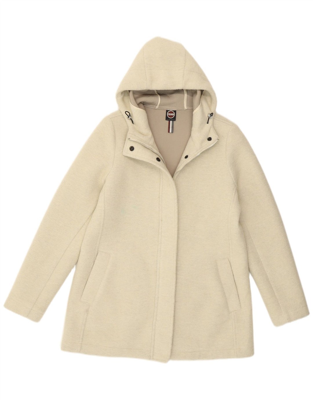 Damski płaszcz wiatrówka z kapturem Colmar UK 14 Medium Off White