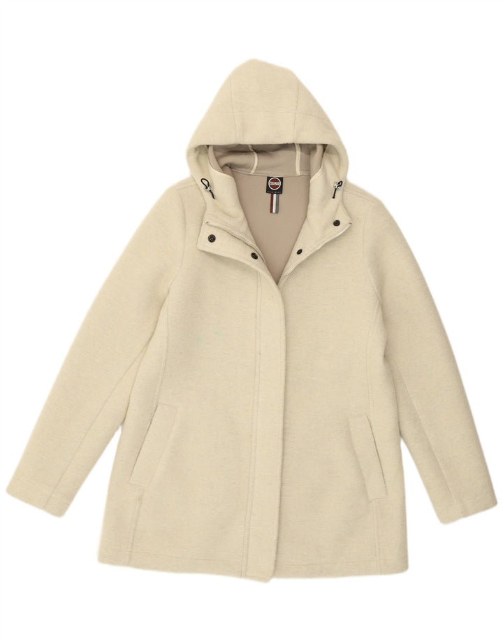 Damski płaszcz wiatrówka z kapturem Colmar UK 14 Medium Off White