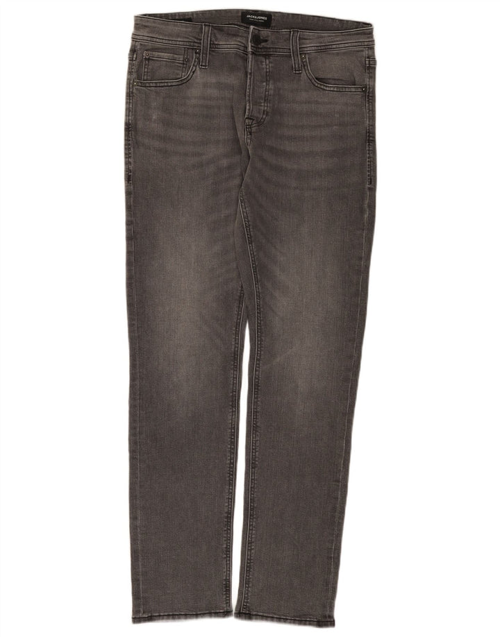 Męskie jeansy typu slim Jack & Jones W32 L32 Szara bawełna