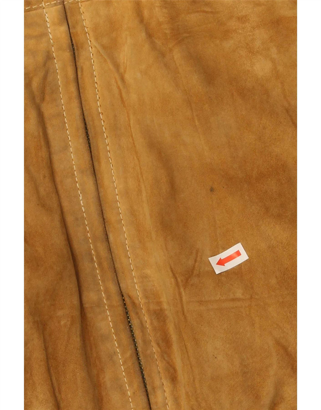 Męska zamszowa kurtka bomber w stylu vintage IT 50, duża, beżowa