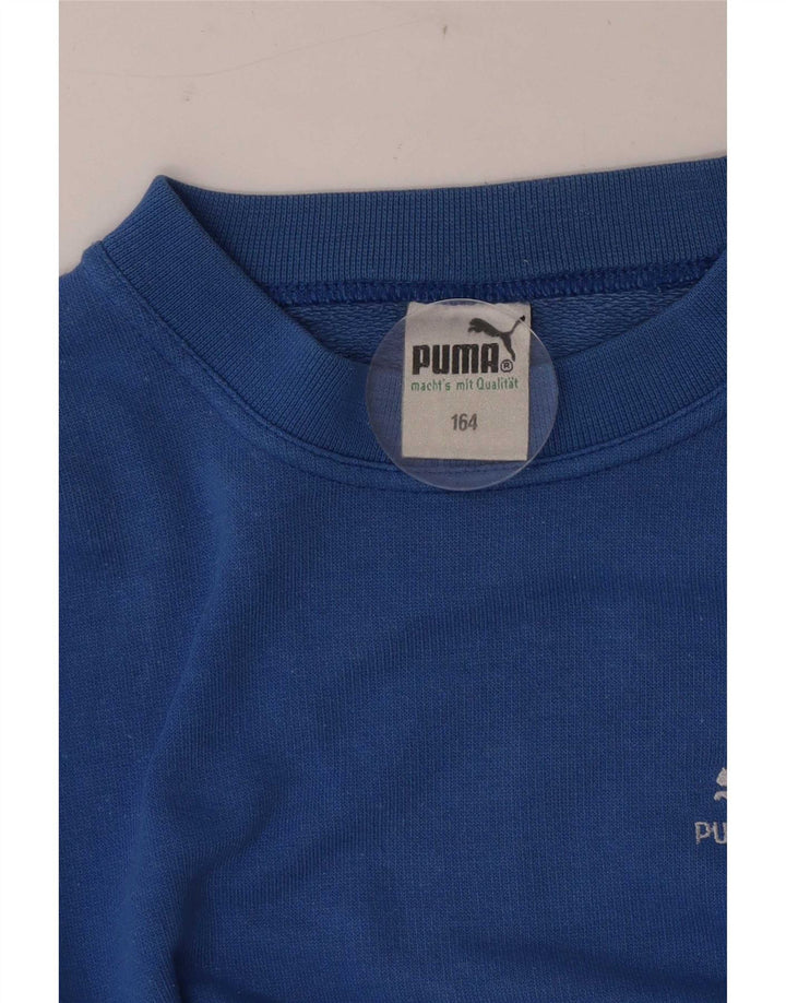 Bluza chłopięca Puma, 13-14 lat, niebieska, bawełniana