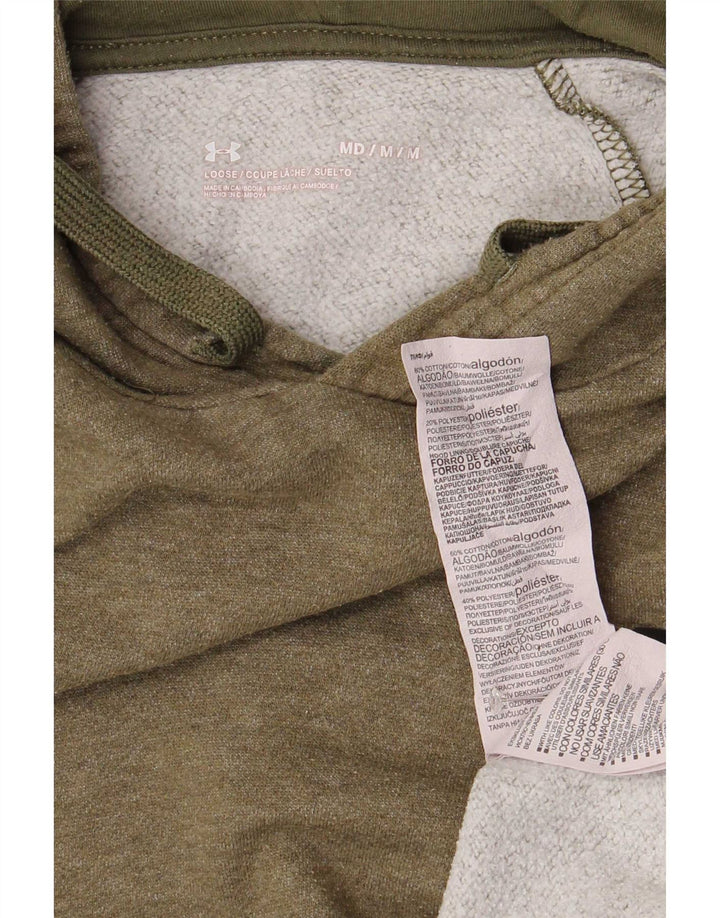 Męski sweter z kapturem Under Armour, bawełna w kolorze khaki