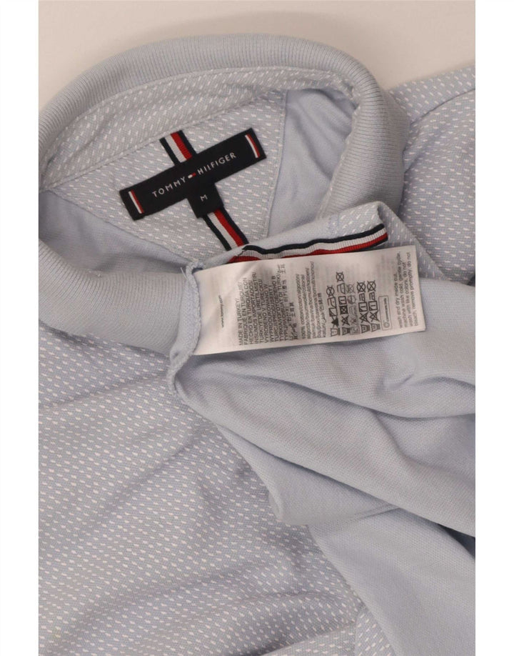 Męska koszulka polo Tommy Hilfiger w kolorze średnioniebieskim, bawełniana w cętki