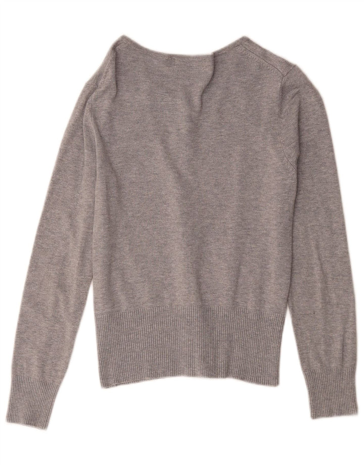 Marks & Spencer Damski sweter kardigan UK 10 Small, szara wiskoza